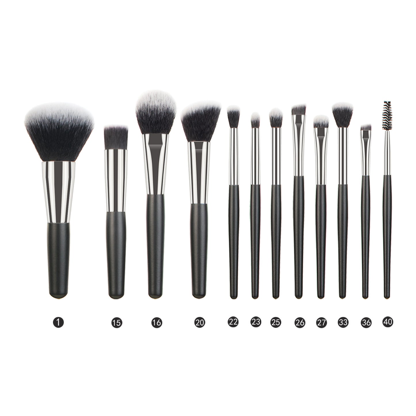 Luxury Natural Hair Makeup Brush Set - Professional 12-Piece Kit for Face & Eyes