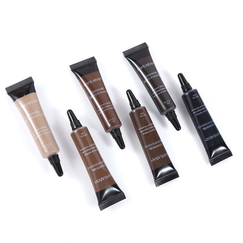 Eyebrow Makeup Henna Gel Black Brown Waterproof Durable Liquid Tint Brush Sets Tattoo Paint Kit Cream Enhancer Dye Cosmetic Tool