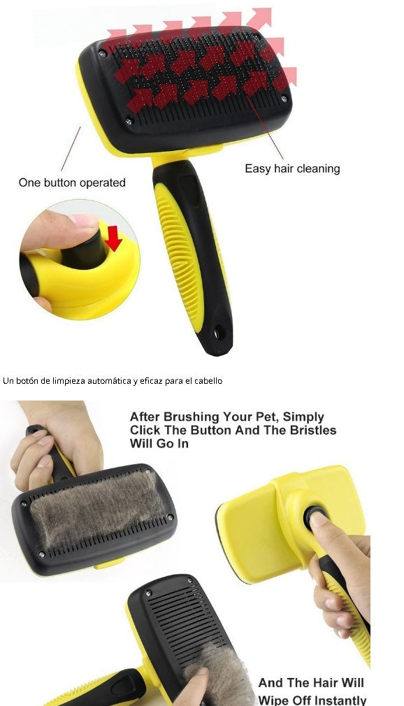 Benepaw Waterproof Pet Grooming Brush-Deshedding & Detangling Tool for Dogs & Cats