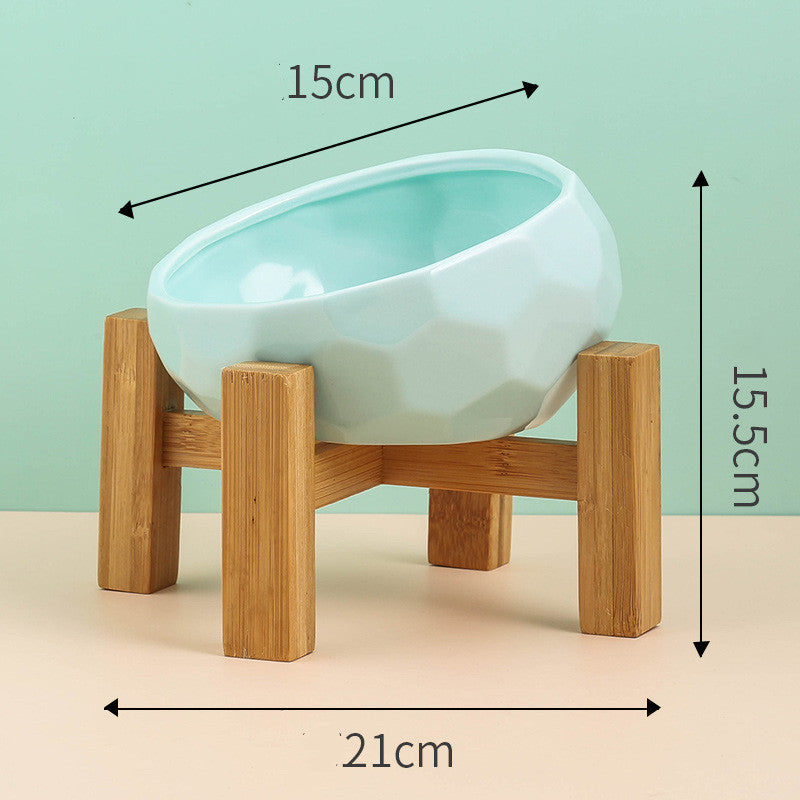 Ceramic Cat &Dog Bowl- Anti-Vomiting & Ergonomic Feeding Dish