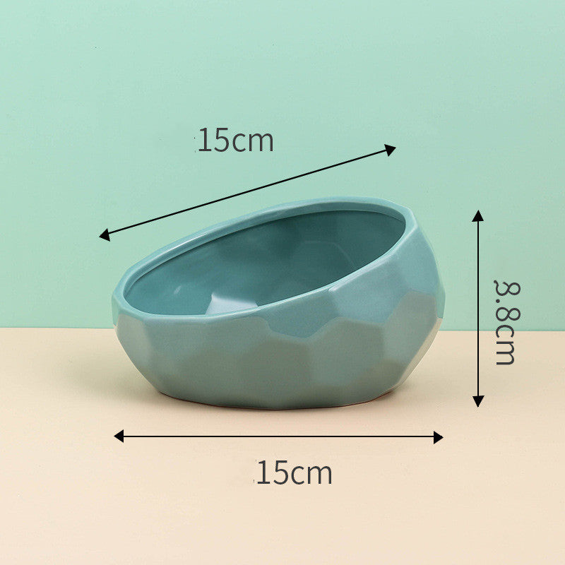 Ceramic Cat &Dog Bowl- Anti-Vomiting & Ergonomic Feeding Dish