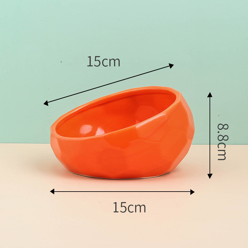 Ceramic Cat &Dog Bowl- Anti-Vomiting & Ergonomic Feeding Dish