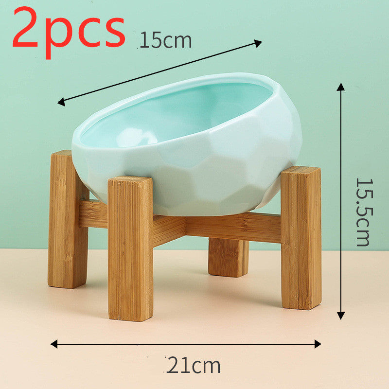 Ceramic Cat &Dog Bowl- Anti-Vomiting & Ergonomic Feeding Dish