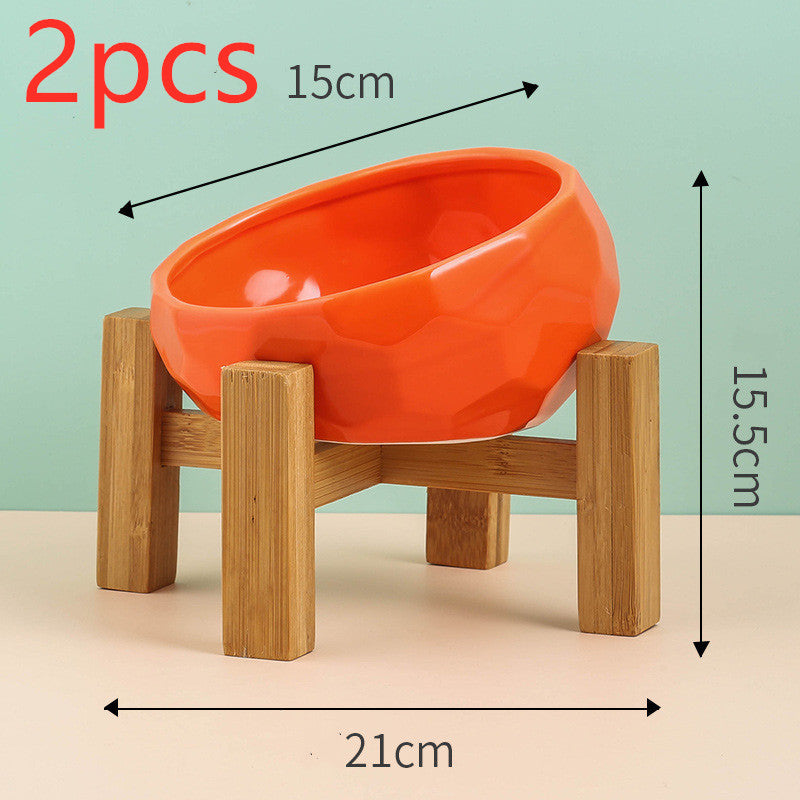 Ceramic Cat &Dog Bowl- Anti-Vomiting & Ergonomic Feeding Dish