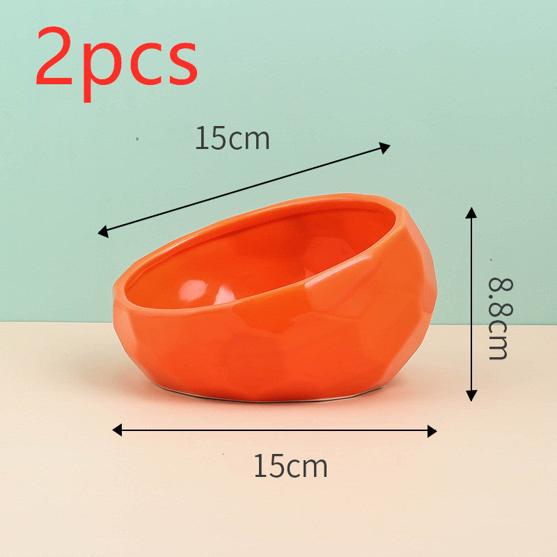 Ceramic Cat &Dog Bowl- Anti-Vomiting & Ergonomic Feeding Dish