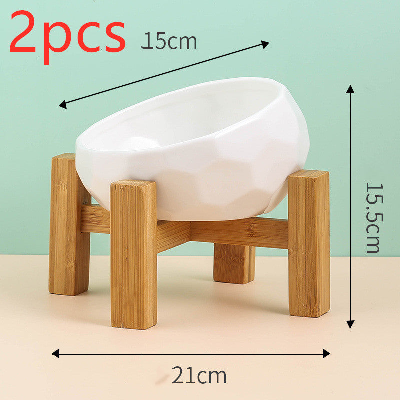 Ceramic Cat &Dog Bowl- Anti-Vomiting & Ergonomic Feeding Dish