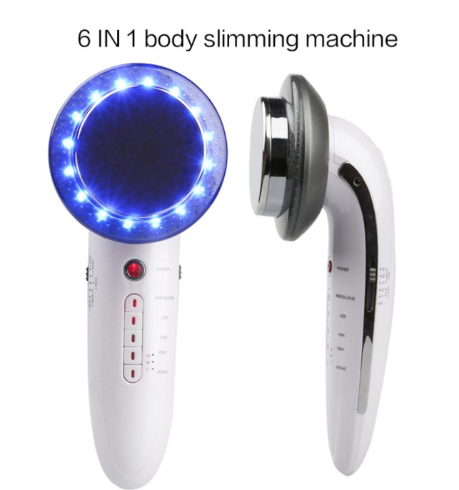 6 in 1 EMS Ultrasonic LED Cavitation Galvanic Ultrasound Thinning Body Infrared Therapy Lose Weight Fat Burn