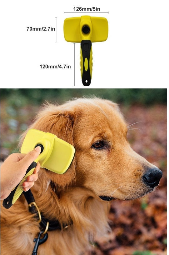 Benepaw Waterproof Pet Grooming Brush-Deshedding & Detangling Tool for Dogs & Cats