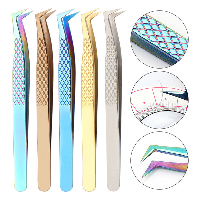 Grafting Eyelash Special Tweezers High Precision Fish Pattern Olecranon Tweezers Stainless Steel Eyelash Tweezers