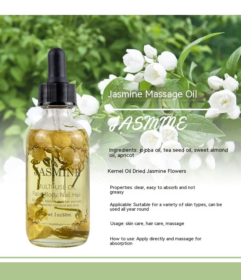 Organic Dried Flower Massage Oil – Rose, Lavender & Osmanthus Aromatherapy Blend