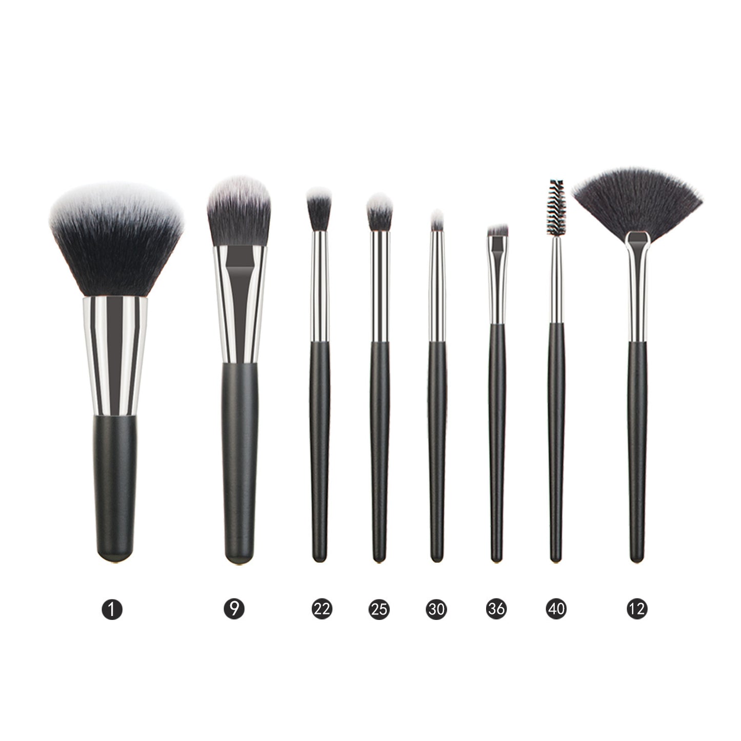 Luxury Natural Hair Makeup Brush Set - Professional 12-Piece Kit for Face & Eyes