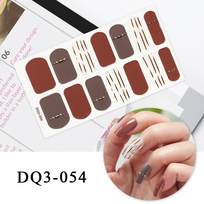 Nail Art Color Nail Stickers Simple Fashion