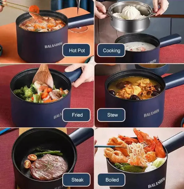 Smart Mini Electric Cooker – 6-in-1 Cooking Functions"