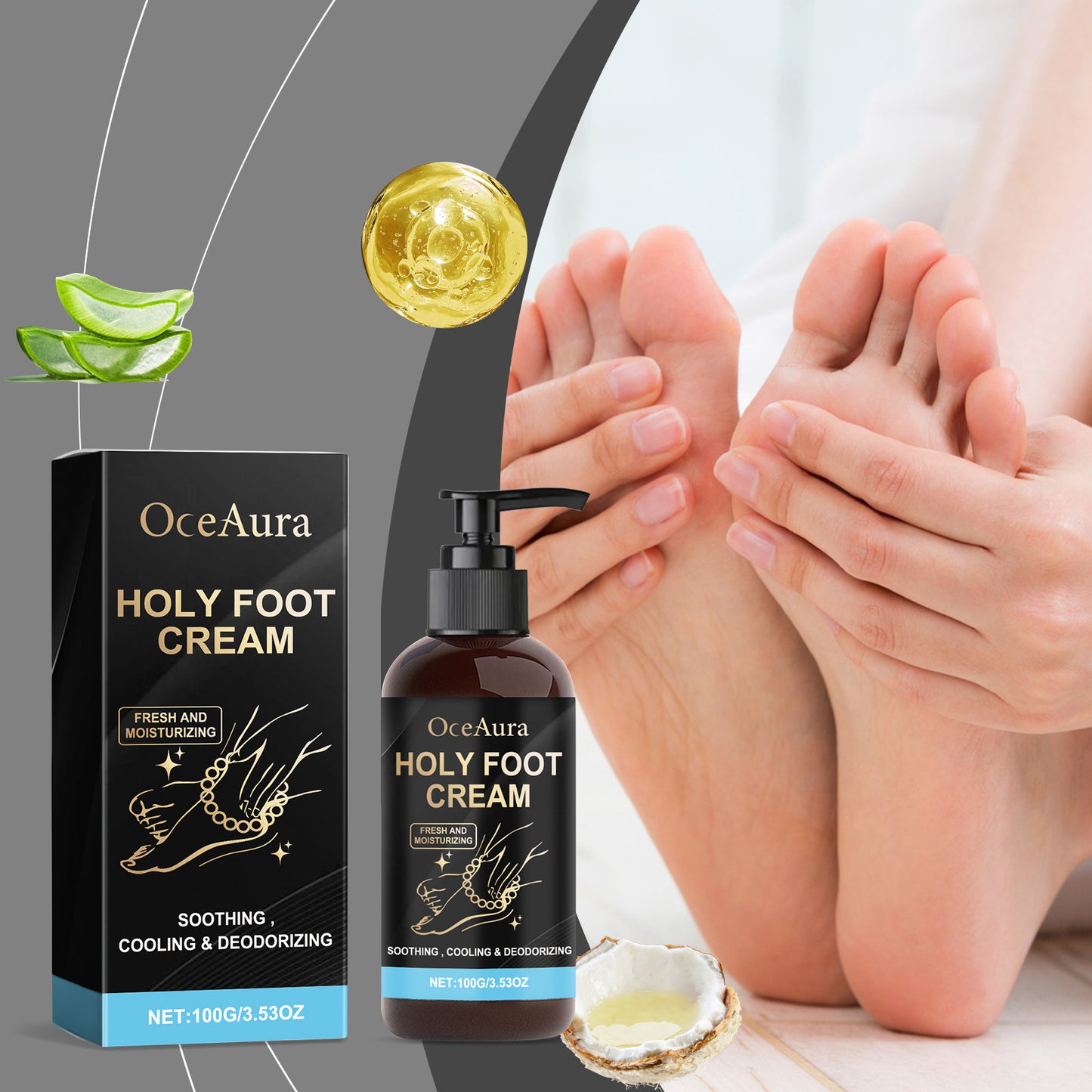 Fresh And Moisturizing Heel Massage Foot Care Skin Foot Neck Cream