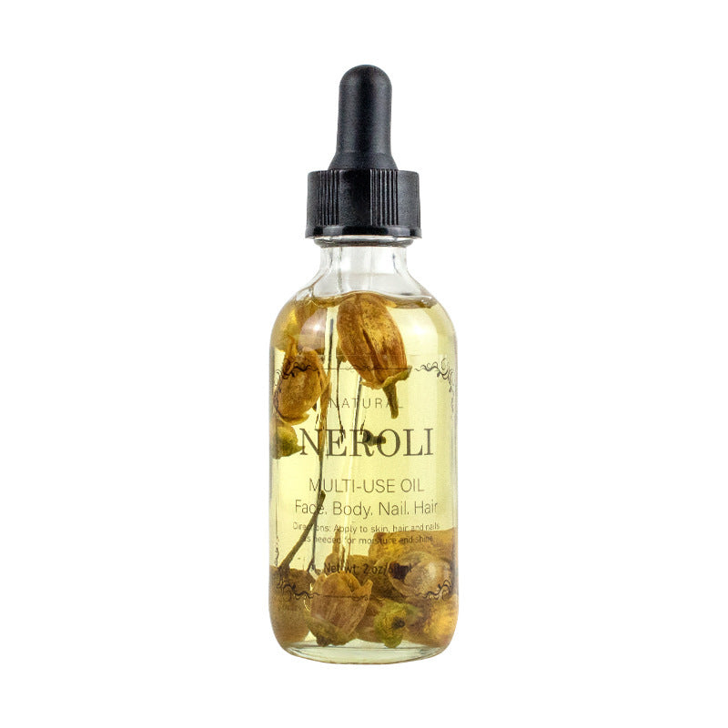 Organic Dried Flower Massage Oil – Rose, Lavender & Osmanthus Aromatherapy Blend