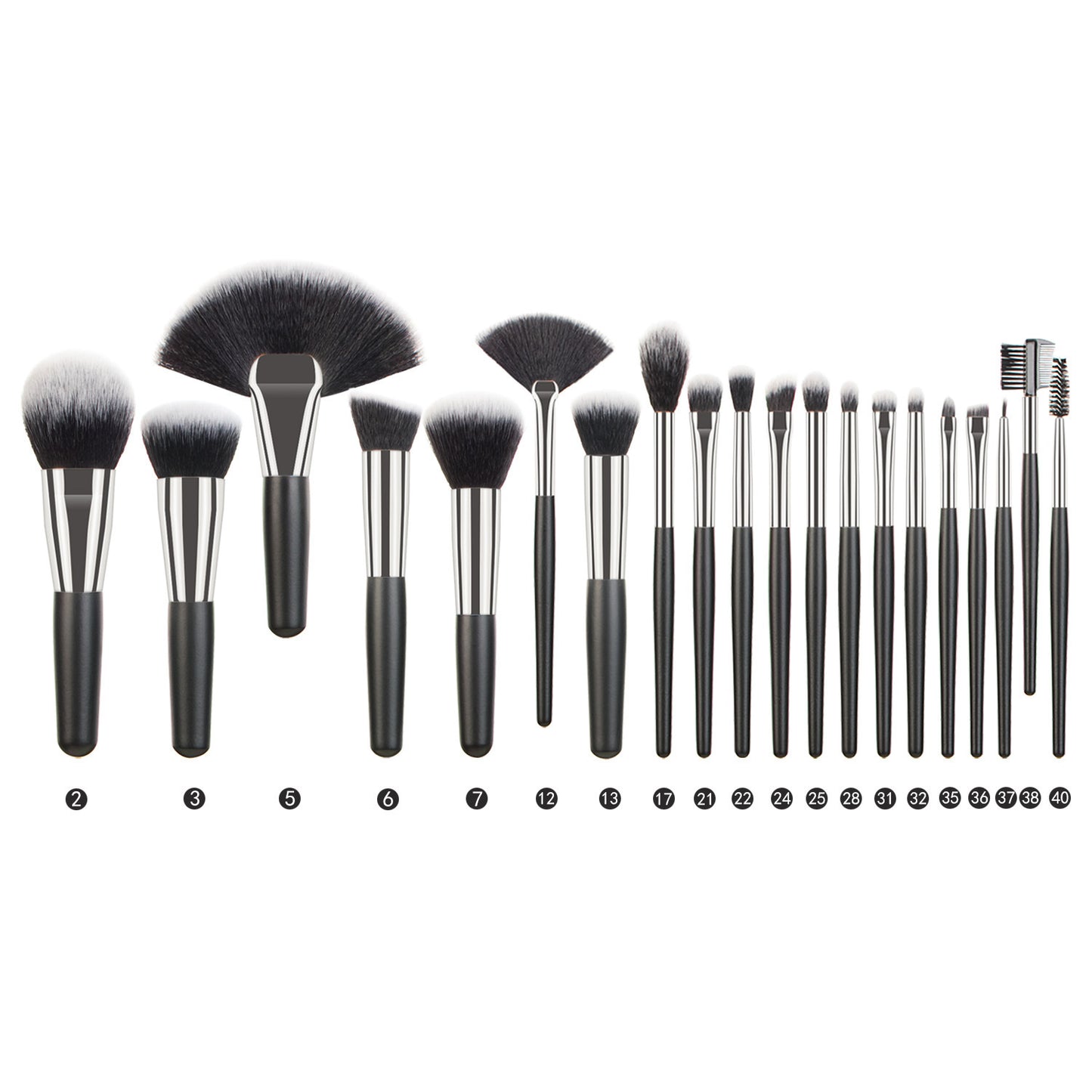 Luxury Natural Hair Makeup Brush Set - Professional 12-Piece Kit for Face & Eyes