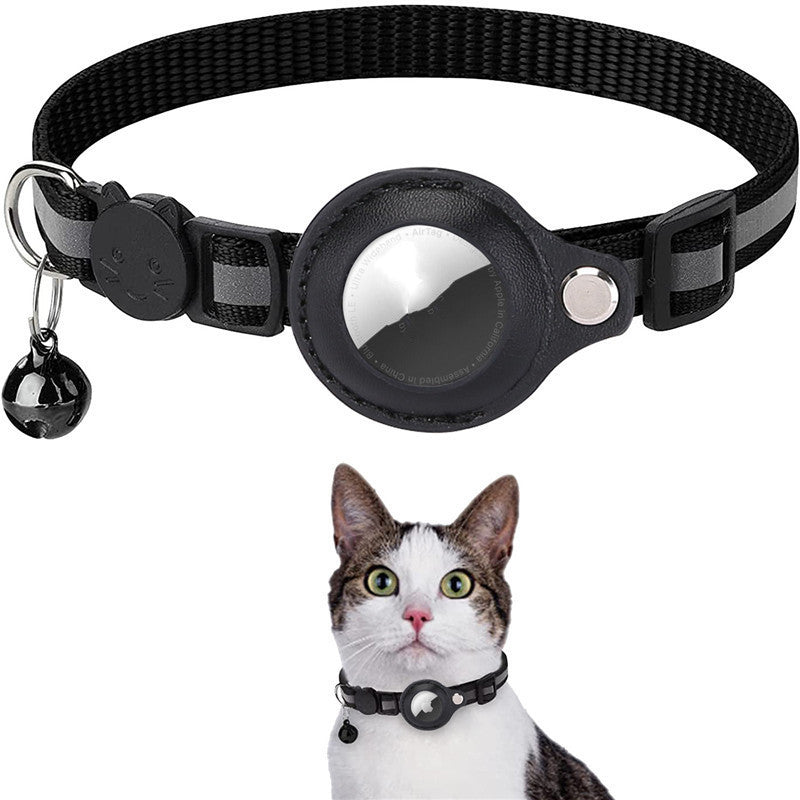 Reflective Waterproof Pet Collar with AirTag Holder - Adjustable for Dogs & Cats