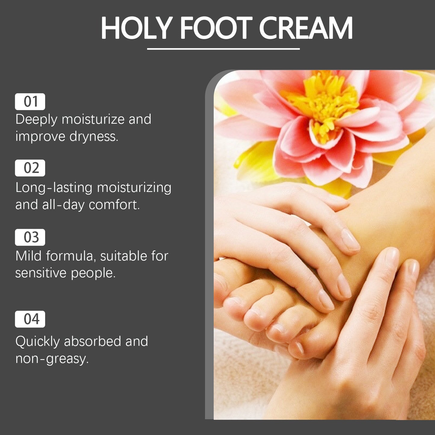 Fresh And Moisturizing Heel Massage Foot Care Skin Foot Neck Cream